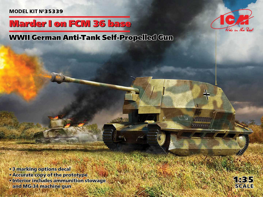1/35 Marder I on FCM 36 base, WWII German Anti-Tank Self-Propelled Gun