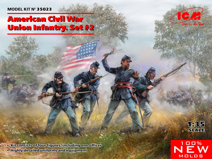 1/35 American Civil War Union Infantry. Set 2