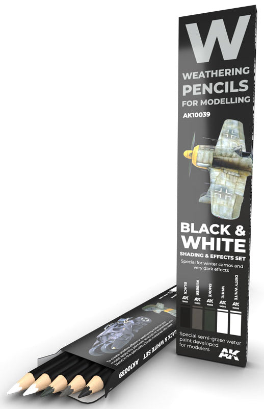 Watercolor Pencil Set Black and White