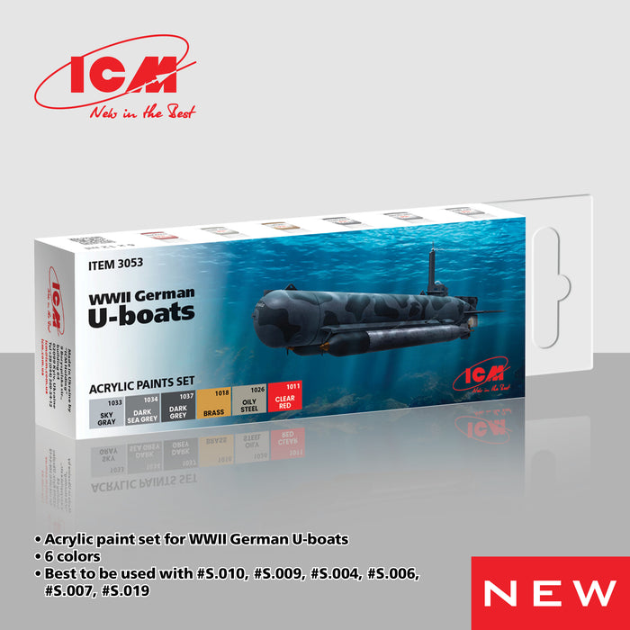 ACRYLIC SETS WWII German U-boats (6 bottles x 12 ml)