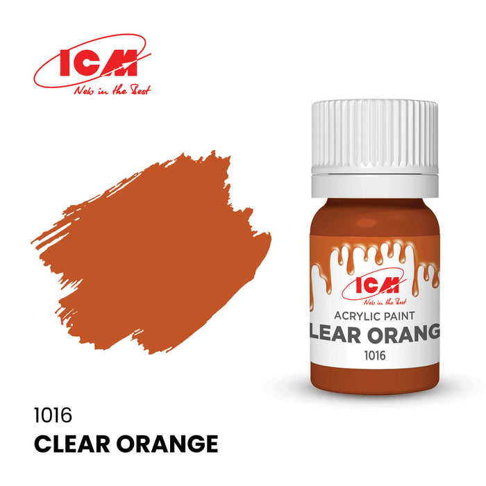 ACRYLIC PAINT Clear Orange 12 ml