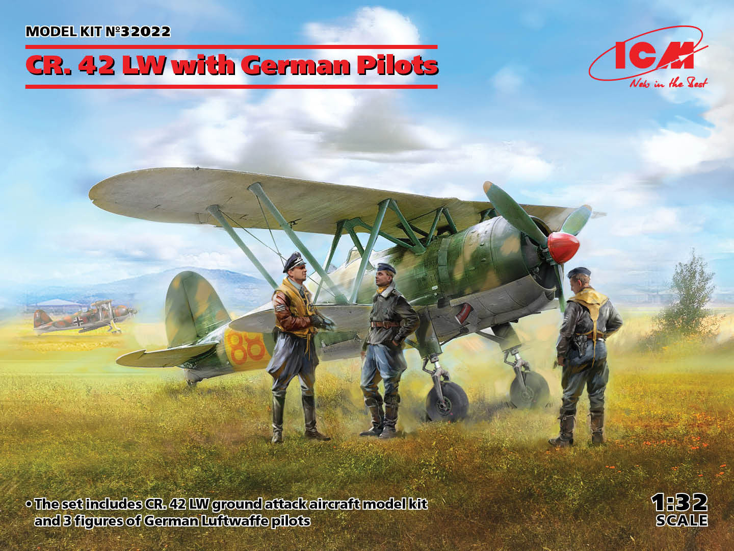 1/32 CR. 42 LW with German Pilots