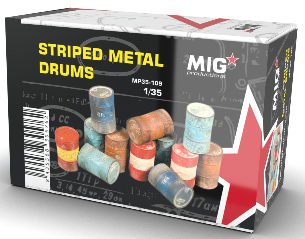 1/35 Striped Metal Drums