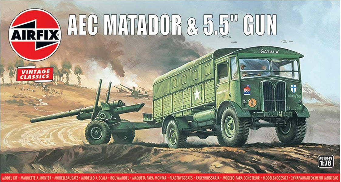 1/76 VINTAGE CLASSIC: AEC Matador e 5.5'' Gun