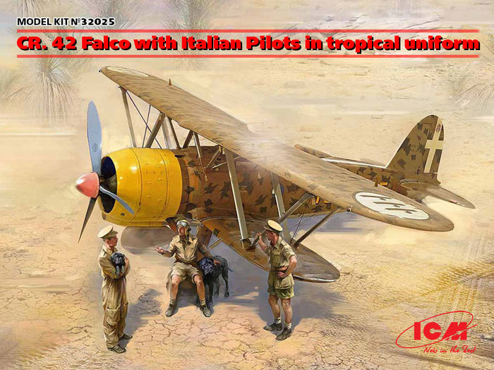 1/32 CR. 42 Falco with Italian Pilots in tropical uniform