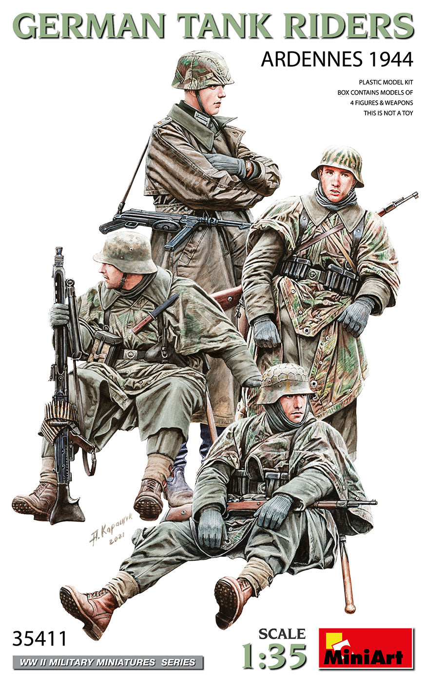 1/35 German Tank Riders (Ardennes 1944) include 4 figure