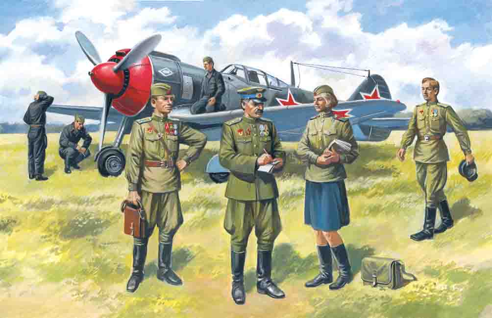 1/48 Soviet Air Force Pilots and Ground Personnel 1943-19457 figures - s