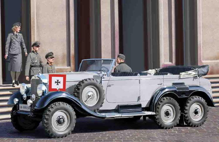 1/35 G4 1939 productionGerman Car with Passengers 4 figures