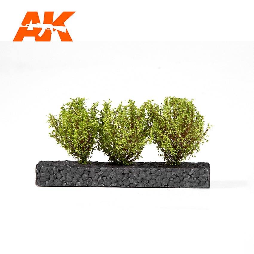 Light Green Bushes 4-6cm -1:35 / 75 mm / 90 mm