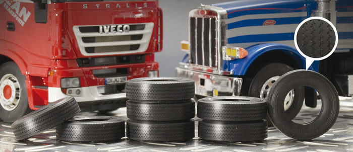 1/24 Truck Rubber Tyres (8x)