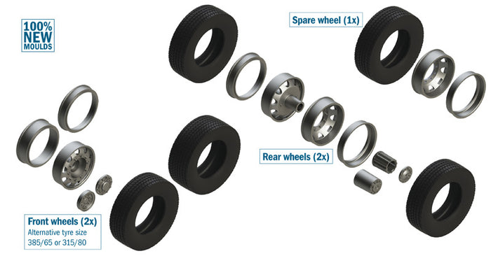 1/24 European Tractors Tyres and Rims