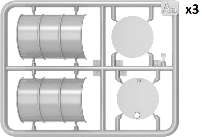 1/24 Fuel & Oil Drums 1930-50's Set 2