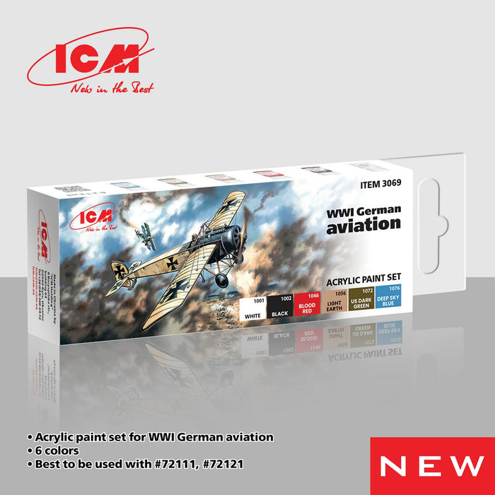 ACRYLIC SETS WWI German aviations  (6 bottles x 12 ml)