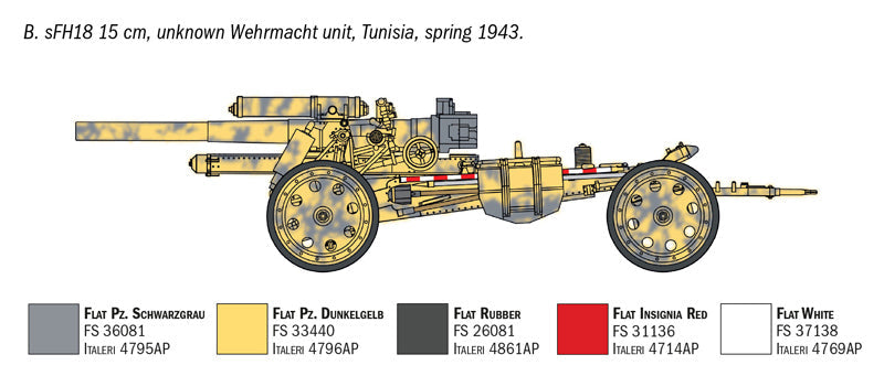 1/72 15cm Field Howitzer 10,5 cm Field Gun