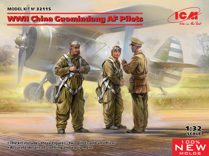 1/32 WWII China Guomindang AF Pilots