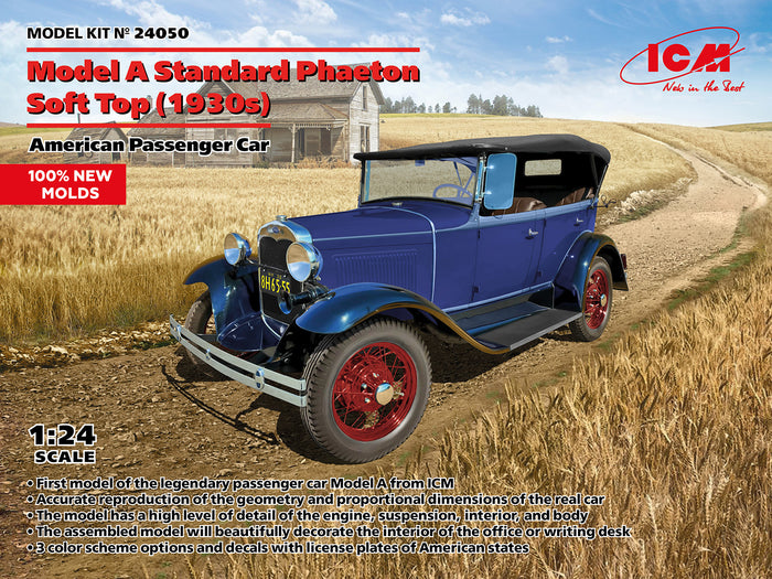 1/24 Model A Standard Phaeton Soft Top 1930sAmerican Passenger Car