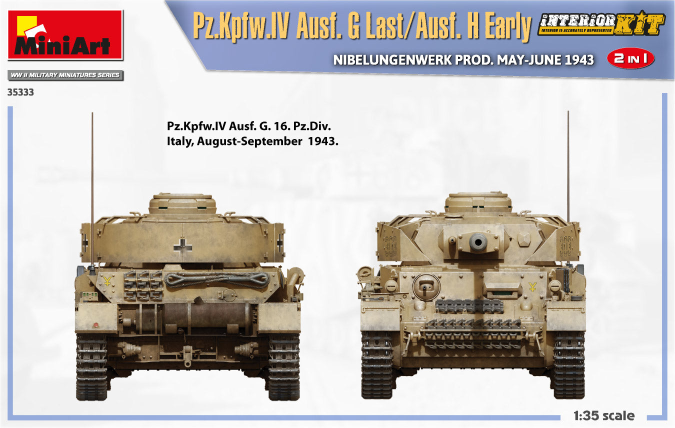 1/35 Pz.Kpfw.IV Ausf. G-Last/H-Early Nibelungenw. 2in1 Interior Kit