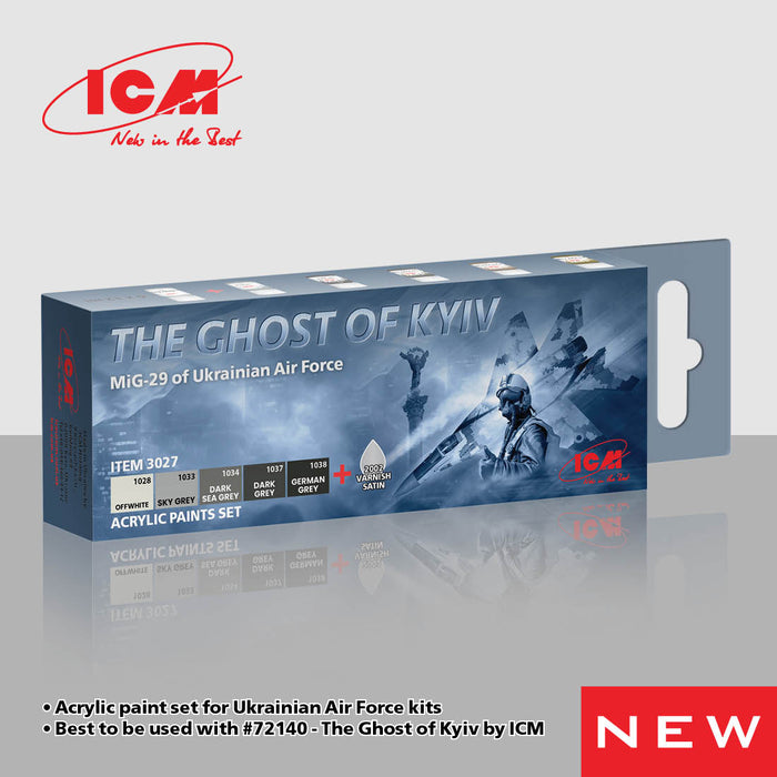 ACRYLIC SETS The Ghost of Kyiv. Ukrainian Air Force (6 bottles x 12 ml)