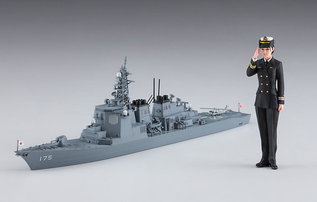1/700 JMSDF DDG Myoko with 1/20 Female SDF Official Figure