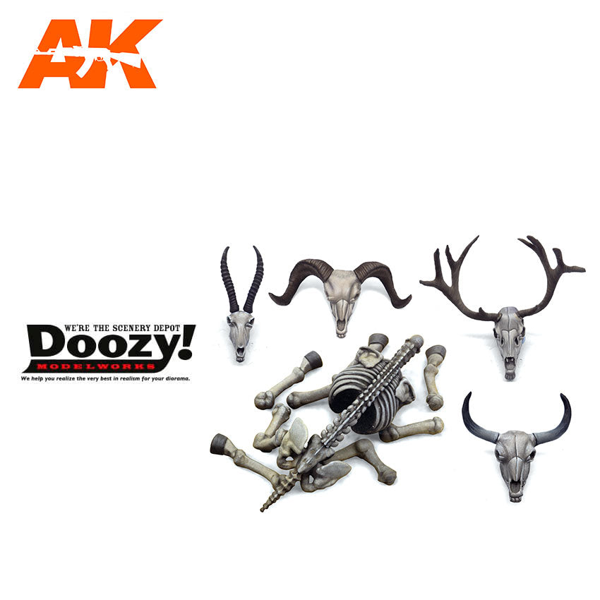 DOOZY! 1/24  ANIMAL SKULLS & SKELETONS / CALAVERAS DE ANIMALES & ESQUELETOS