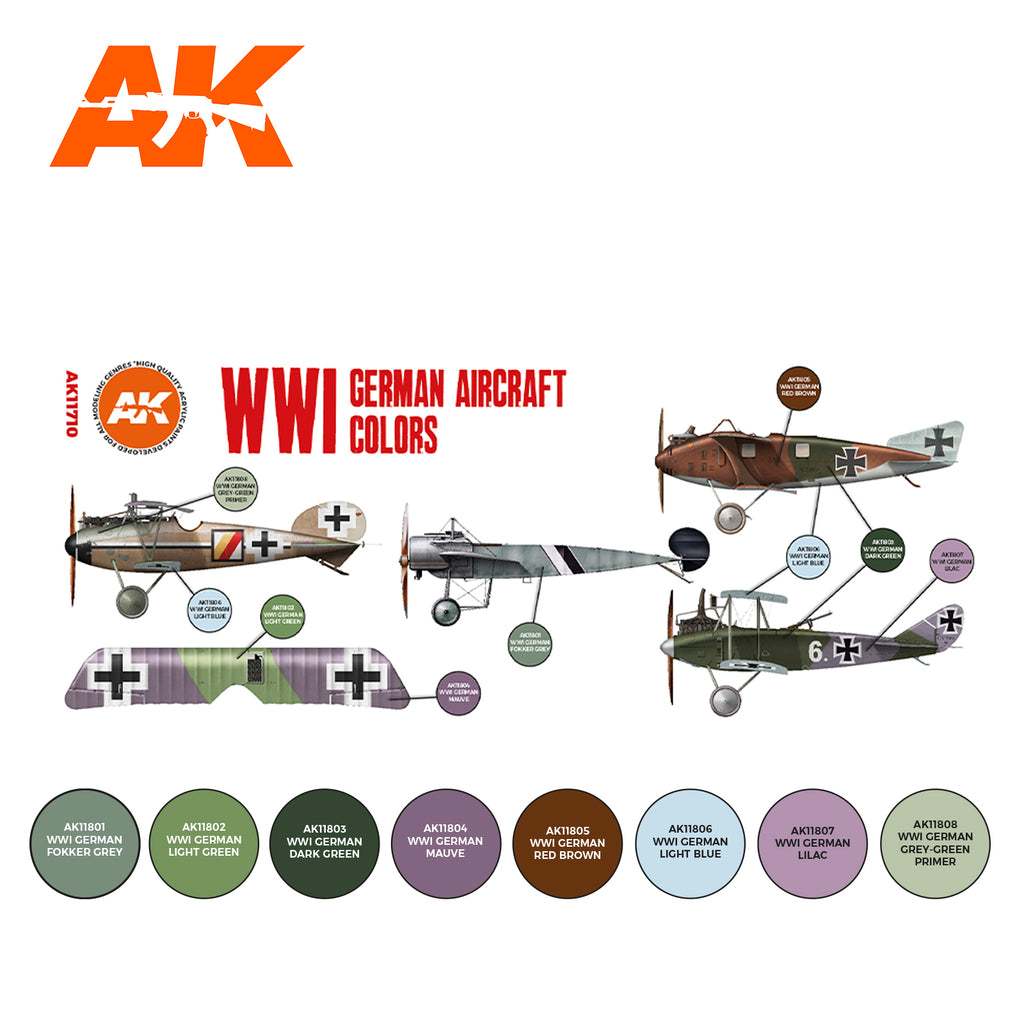 WWI German Aircraft Colors SET 3G