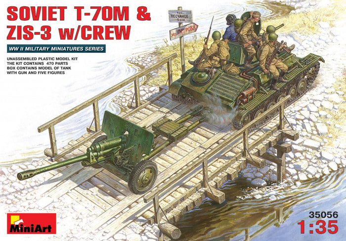 1/35 Soviet T-70 M & ZiS -3 with Crew