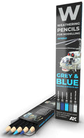 Watercolor Pencil Set Grey and Blue Camouflages