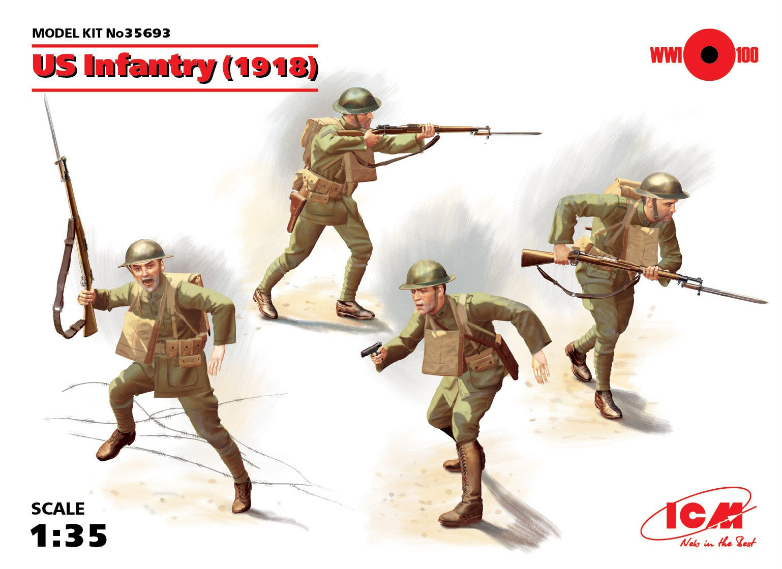 1/35 US Infantry (1918) (4 figures)
