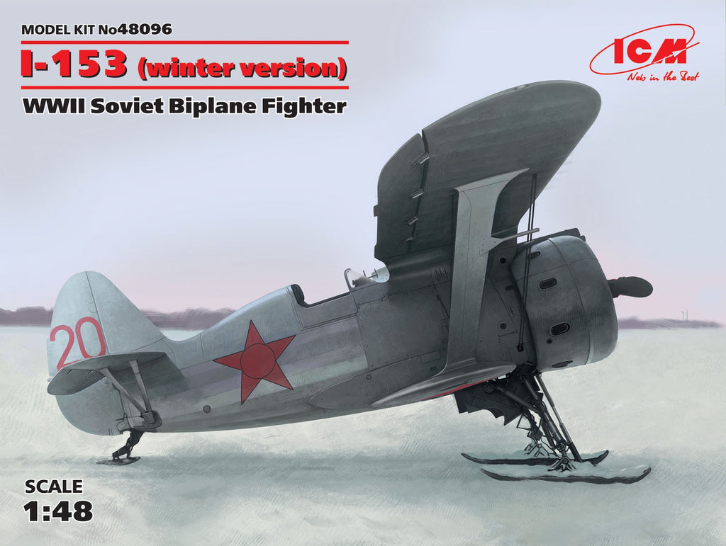1/48 I-153 WWII Soviet Biplane Fighter winter version