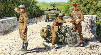 1/35 Triumph 3HW Motocycle With MP Figure Set