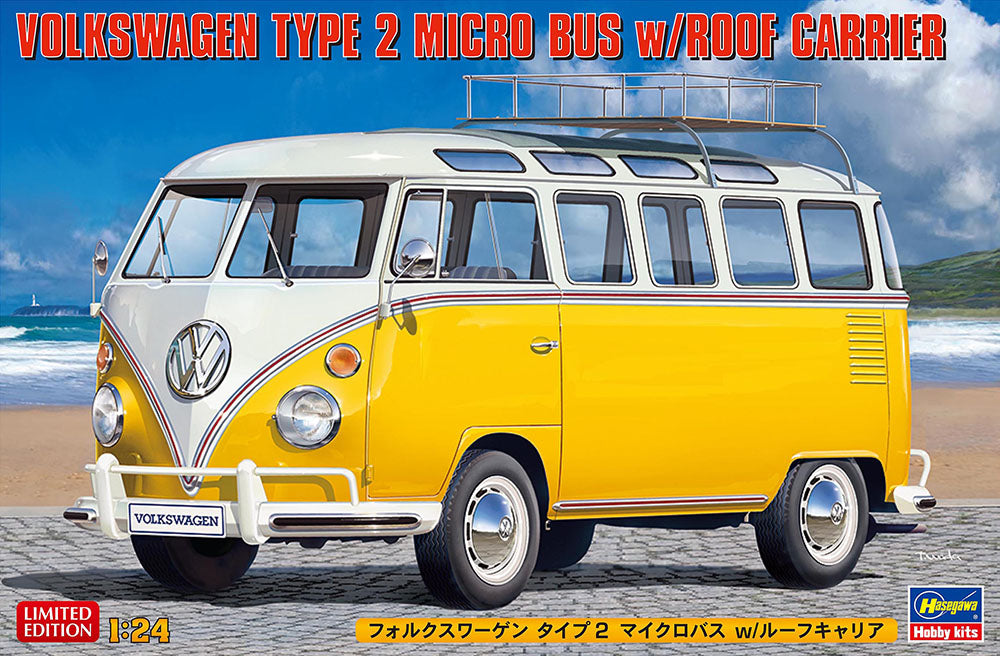 1/24 Volkswagen Type 2 Micro Bus with Roof Carrier
