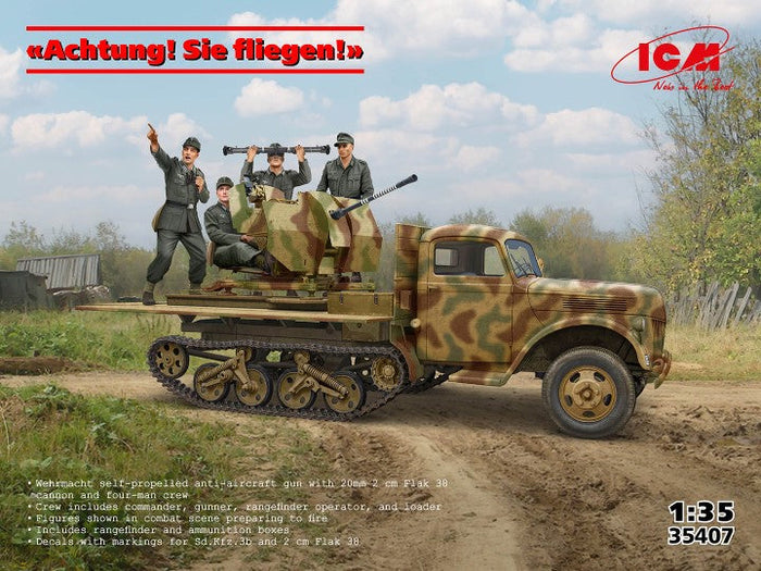 1/35 Achtung Sie fliegen Sd.Kfz.3b with 2 cm Flak 38 and crew