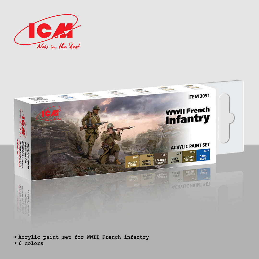 ACRYLIC SETS WWII French infantry  (6 bottles x 12 ml)