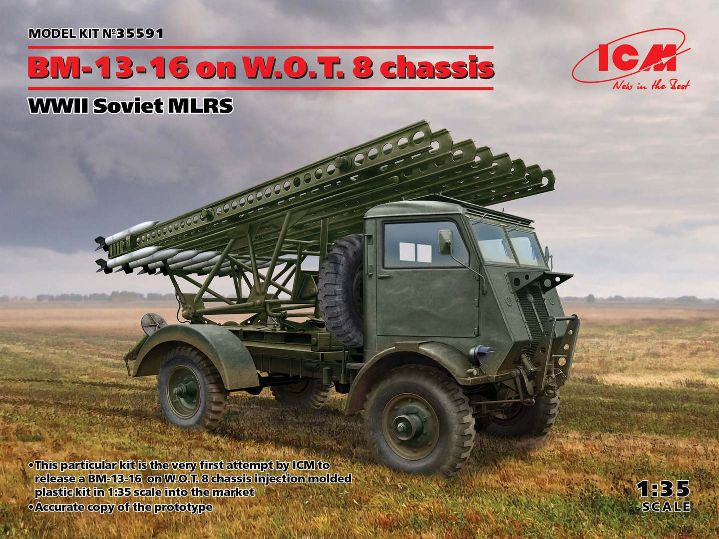 1/35 BM-13-16 on W.O.T. 8 chassis WWII Soviet MLRS