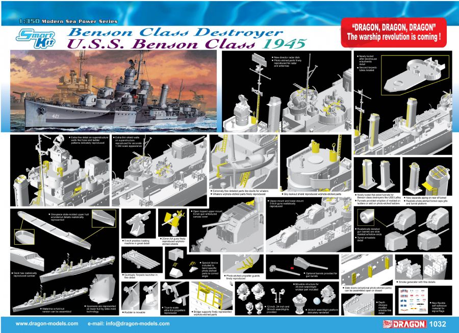1/350 U.S.S. Benson DD-421 1945 - immagine 1