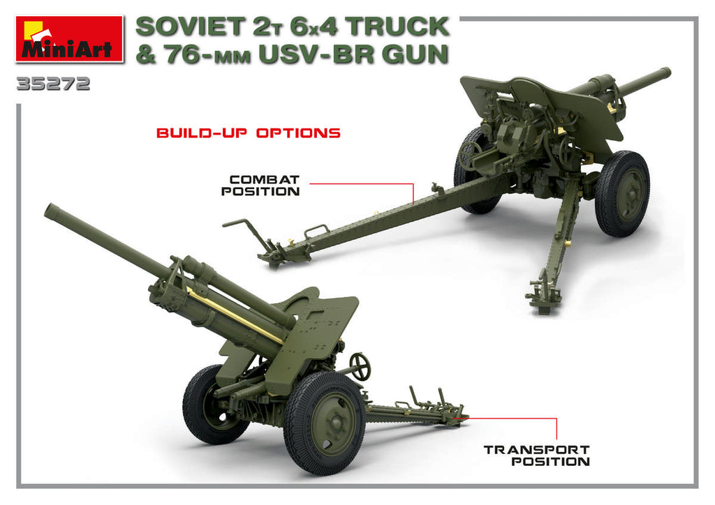 1/35 Soviet 2T 6x4 Truck with 76mm USV-BR Gun