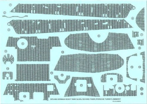 1/35 German Heavy Tank Sd.Kfz.182 King Tiger (Porsche Turret) Zimmerit Decal