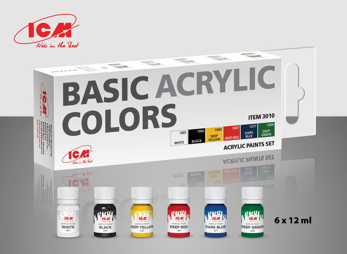 ACRYLIC SETS Basic acrylic colors (6 bottles x 12 ml)
