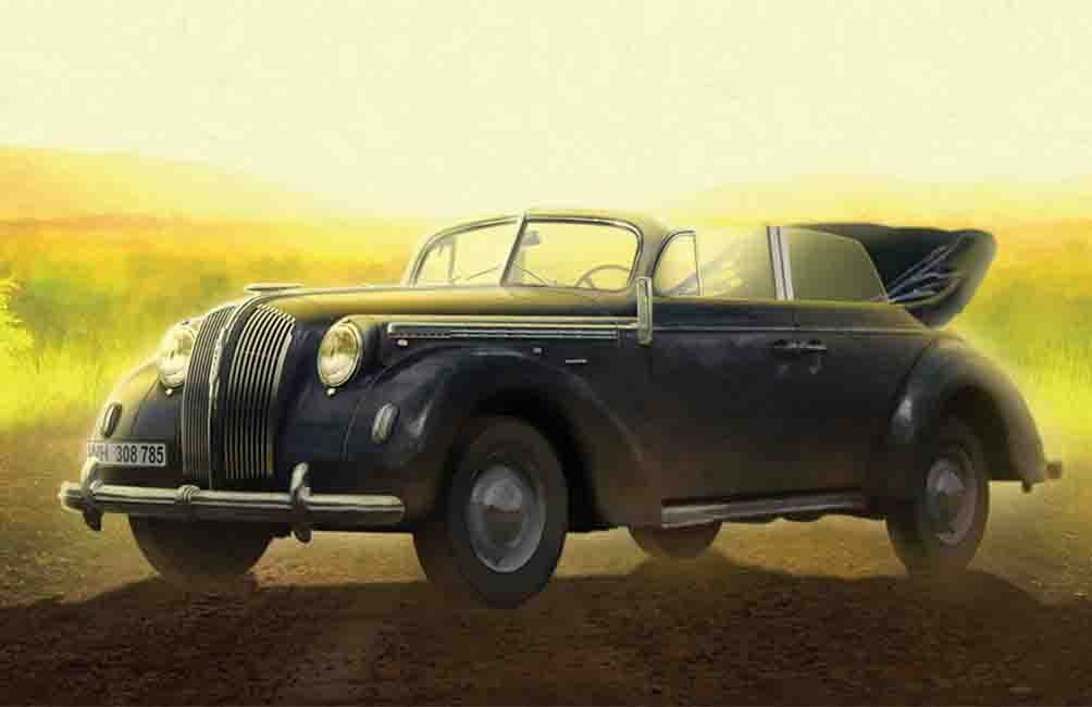 1/35 Admiral Cabriolet WWII German Staff Car with Figures