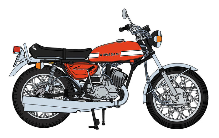 1/12 Kawasaki 500-SS/MACH III (H1A) "Red Color" 1971