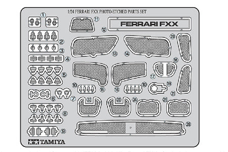 1/24 Ferrari FXX Photo-Etched Parts Set
