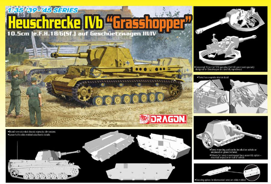 1/35 Heuschrecke IVb "Grasshopper" 10.5cm le.F.H.18/6(Sf.) Auf Geschuetzwagen III/IV