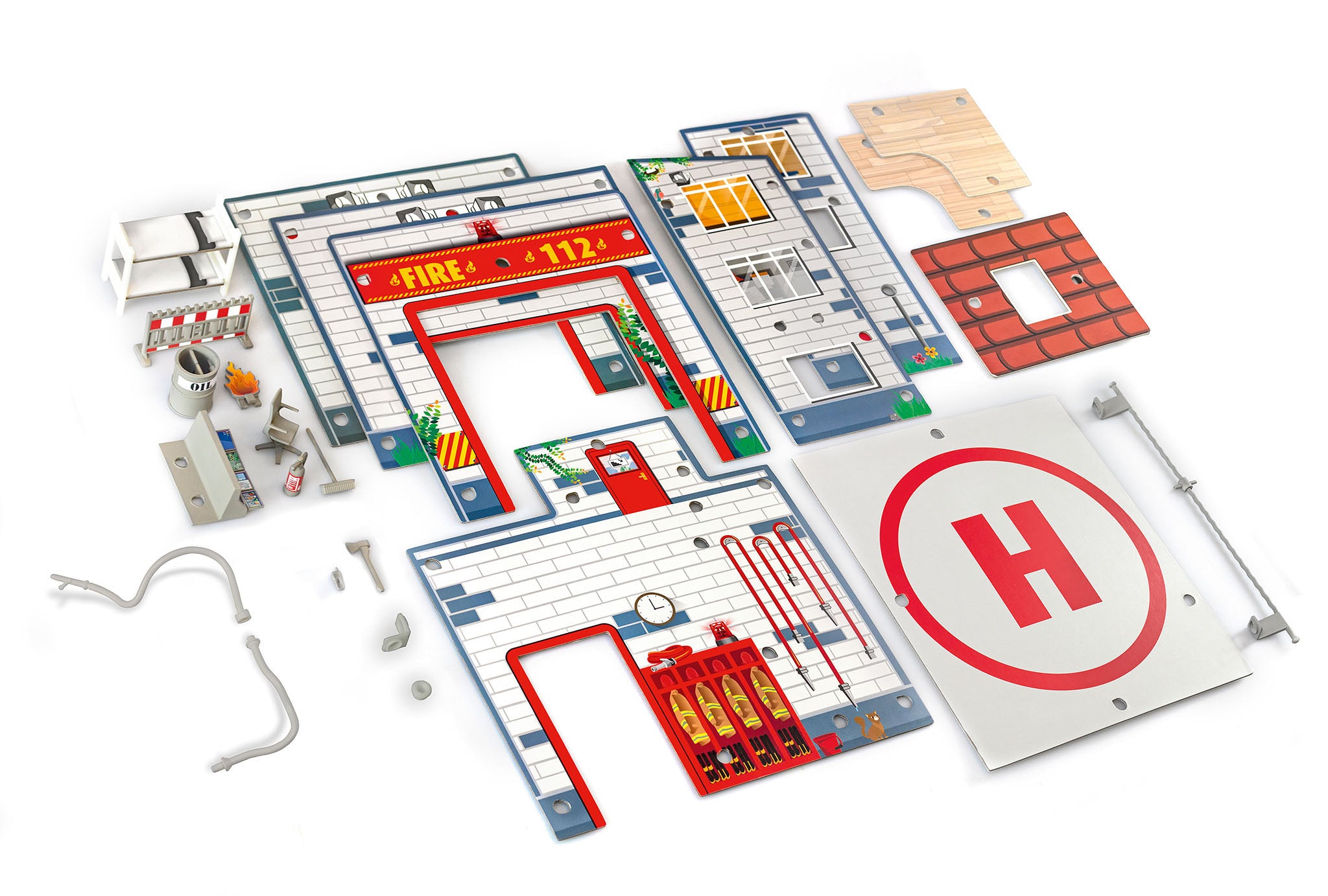 1/20 JUNIOR KIT Playset Fire Truck & Fire Station