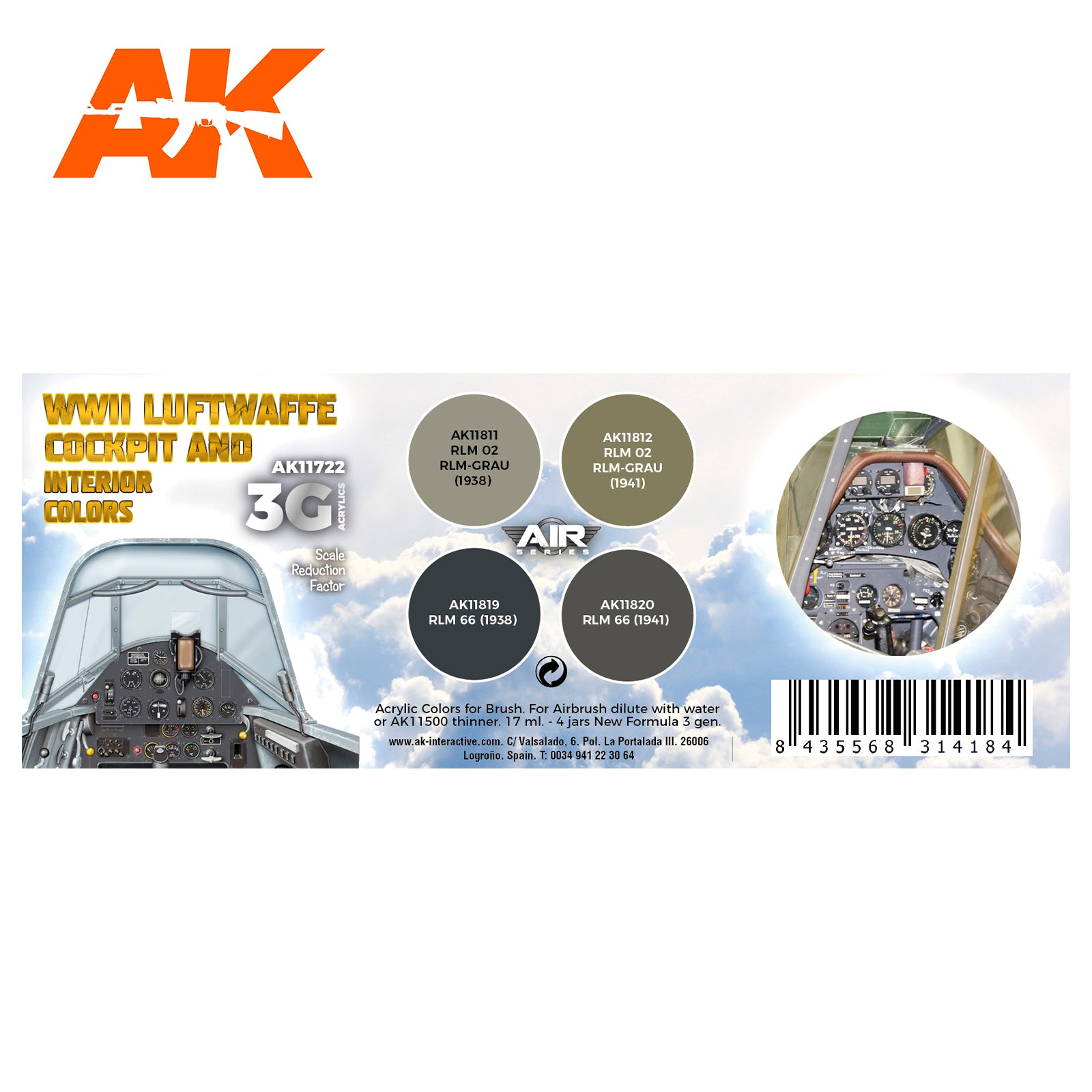 WWII Luftwaffe Cockpit & Interior Colors SET 3G