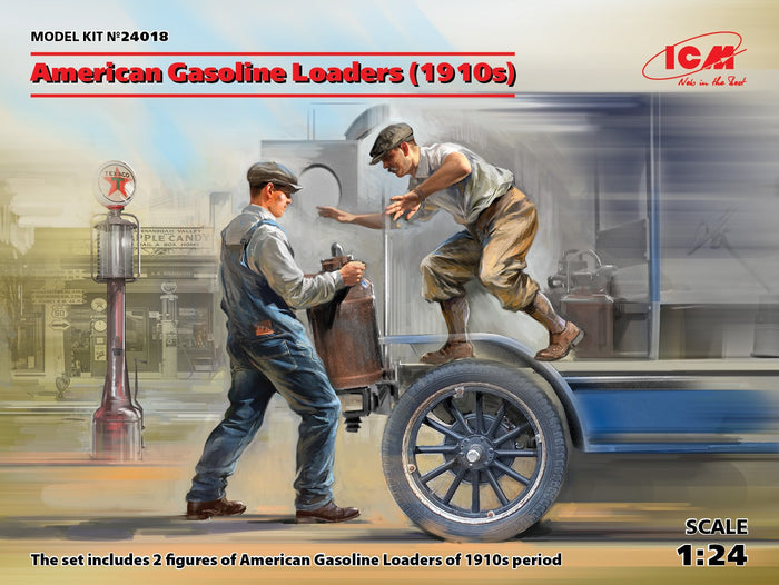 1/24 American Gasoline Loaders 1910s 2 figures