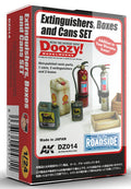 DOOZY! 1/24 EXTINGUISHERS, BOXES AND CANS SET