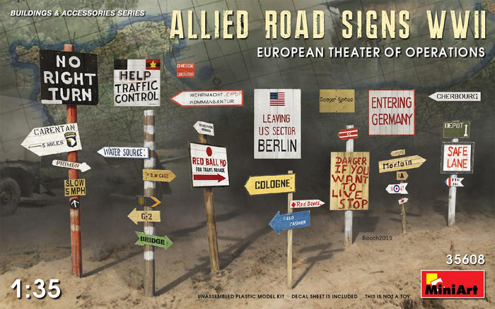 1/35 Allied Road Signs WWII Europe