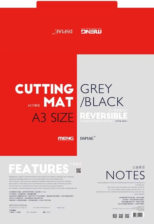 Hobby Cutting Mat A3 Grey/Black Reversible