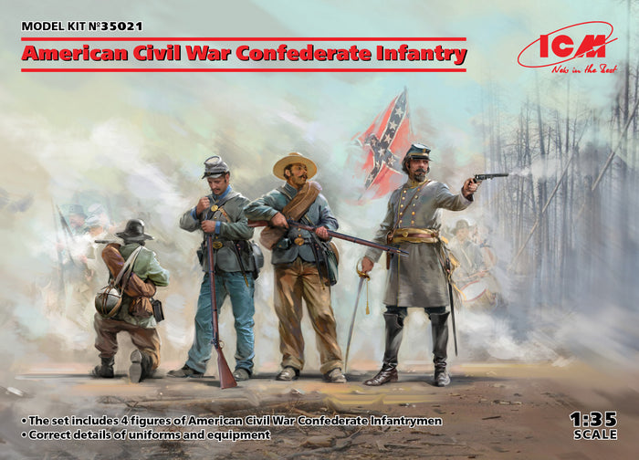1/35 American Civil War Confederate Infantry. Set #1