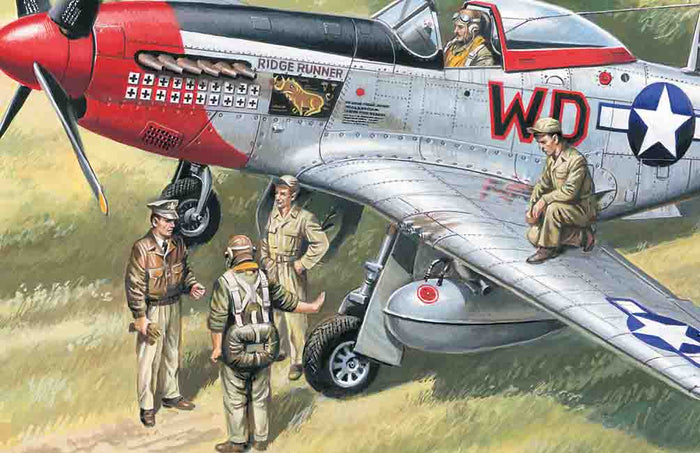 1/48 USAAF Pilots and Ground Personnel 1941-19455 figures - 3 pilots 2 m